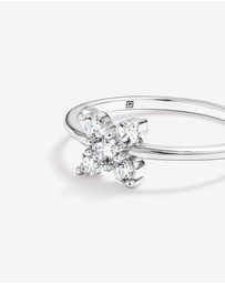 Michael Hill - Cubic Zirconia Floral Ring in Sterling Silver