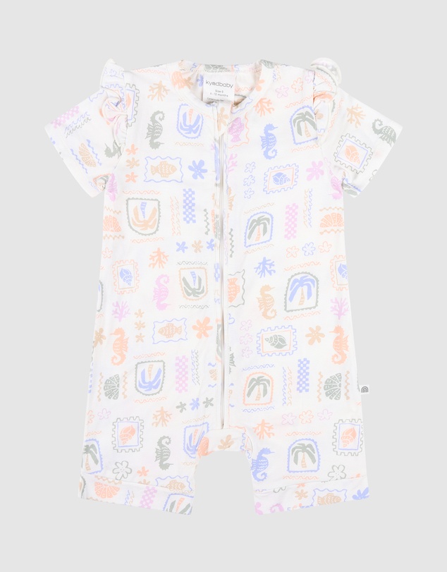 Kynd Baby - Frill Short Sleeve Onesie in Resort