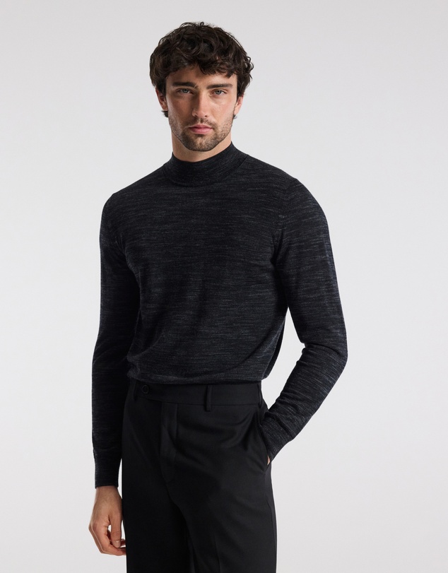 Calibre - Mock Neck Merino Wool Sweater Charcoal