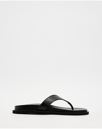 Atmos&Here - Azure Leather Thong Sandals