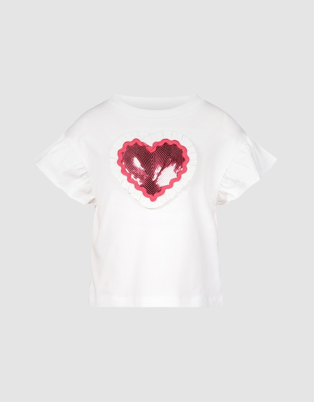Fleur Harris - 'Heirloom Treasures' Frilly Tee in Snow White