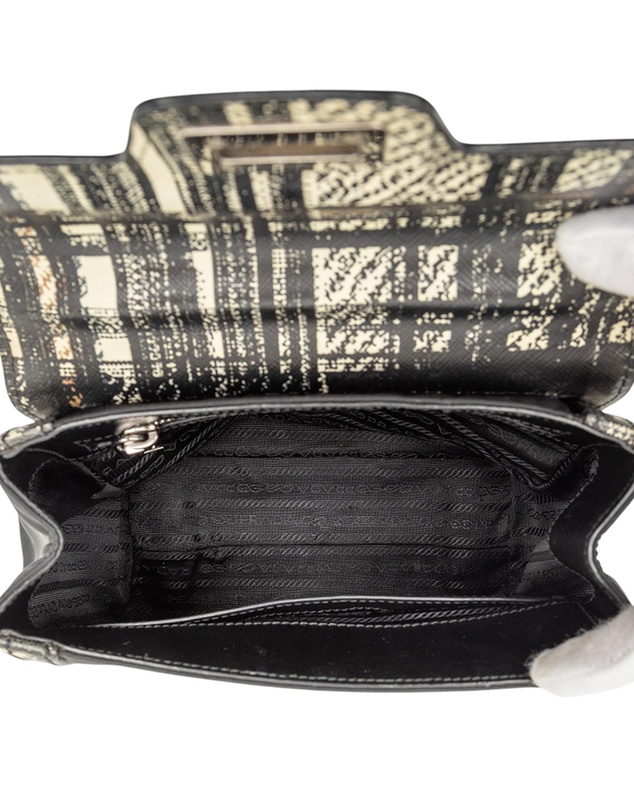 Pre-Loved by Azura Reborn - Pre-Loved Tartan Saffiano Trimmed Tessuto Satchel
