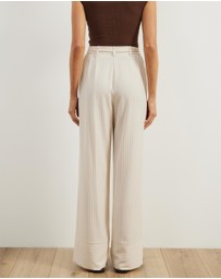 Atmos&Here - Marin Pinstripe Tailored Pants