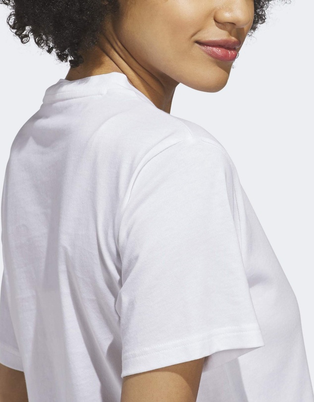 adidas Sportswear - TEXTURED GINGHAM BIG LOGO GRAPHIC T-SHIRT Womens