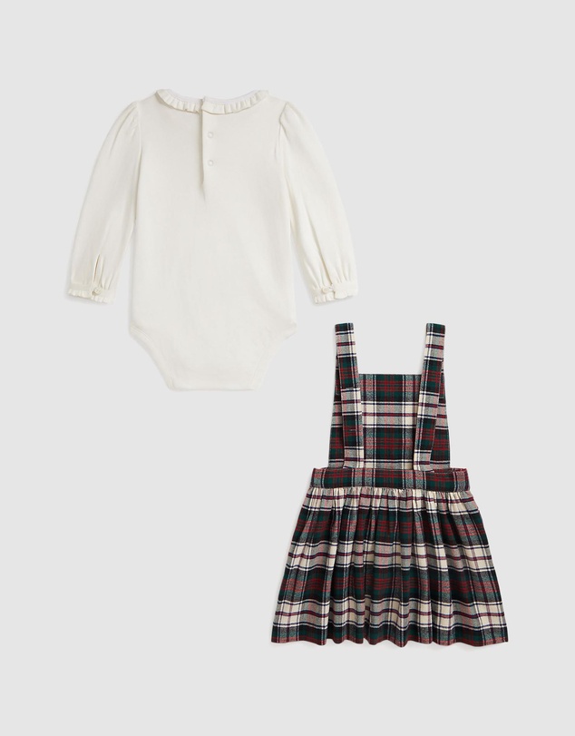 Polo Ralph Lauren - Cotton Bodysuit & Plaid Dress Set - Babies
