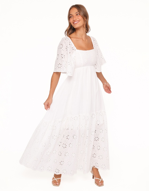 Petal & Pup - Xana Maxi Dress - White Broderie