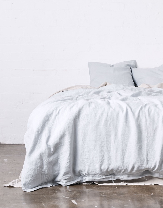 IN BED - 100% Linen Pillowslip Set in Mist