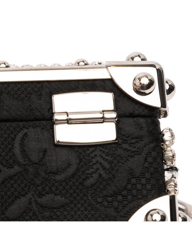 Pre-Loved by Azura Reborn - Pre-Loved Rhinestone Embellished Jacquard Dolce Box Bag