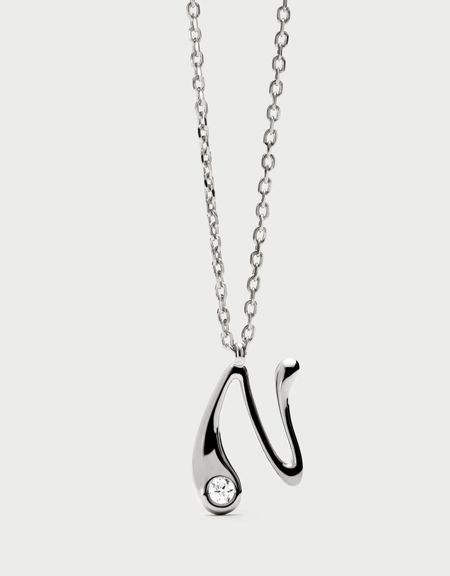 PDPAOLA - Initial 2026 N Silver Pendant Necklace