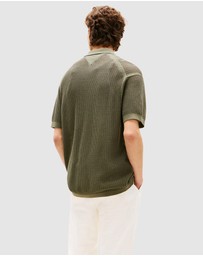 Tommy Hilfiger - Relaxed Fit Open Knit Short Sleeve Shirt
