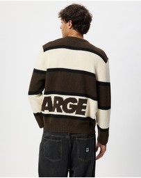 X-Large - Italic Stripe Knit Sweater
