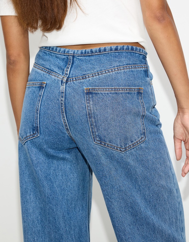 Dazie - Budapest Tie Front Low Rise Straight Leg Jeans