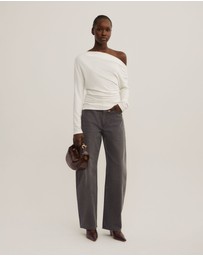Witchery - Asymmetric Draped Long Sleeve Top