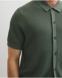 Country Road - Short Sleeve Cotton Linen Knit Shirt