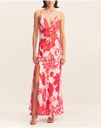 Shona Joy - Aleyna Plunged Maxi Dress