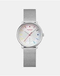 Mondaine - Mondaine Doppio Bauhaus Stainless Steel 33mm Watch