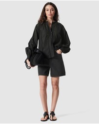 & Other Stories - Voluminous Lace-Trimmed Blouse