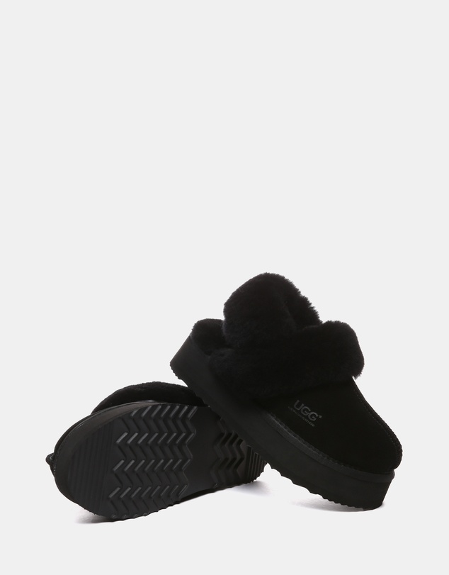 EVERAU - Australian Shepherd Ugg Musa Platform Cow Suede Upper House Shoes