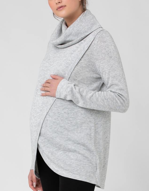 Ripe Maternity - Cowl Neck Nursing Knit