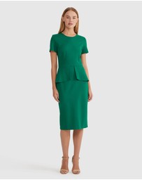 Oxford - Irena Peplum Ponti Dress