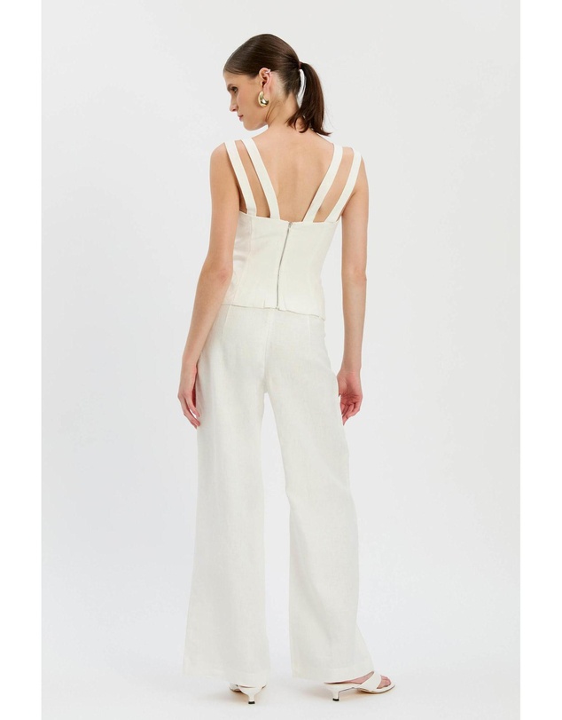 Bardot - Serafina Linen Mid Rise Pant