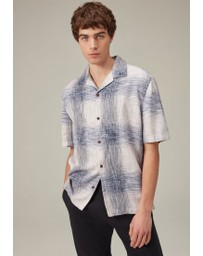 NEXT - Linen Blend Check Short Sleeve Shirt