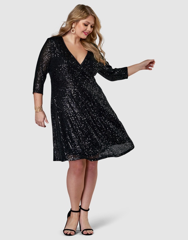 Pink Dusk by Curve Project - Are You Jelly Sequin Dress