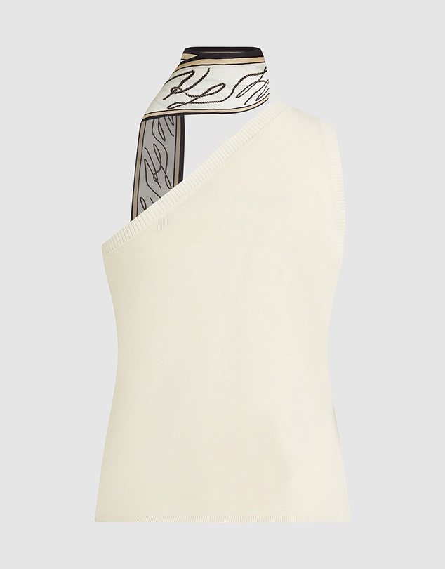 Karl Lagerfeld - Scarf Print Knit Top