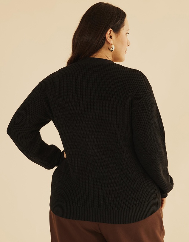 Atmos&Here Curvy - Penny Vneck Knit Cardigan