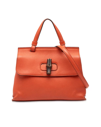 Pre-Loved by Azura Reborn - Pre-Loved Small Leather Bamboo Daily Satchel