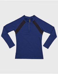 Aqua Blu Kids - Building Blocks Long Sleeve Rash Vest - Teen