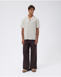 AERE - Linen Camp Collar Shirt