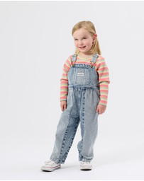 Goldie + Ace - Austin Pinstripe Denim Overalls - Babies-Kids