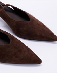 AERE - Suede Slingback Heels