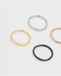 Lovisa - Plain Surgical Steel Nose Rings 4-Pack
