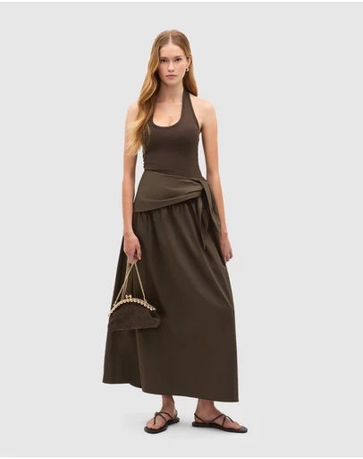 Seed Heritage - Tie Waist Midi Skirt
