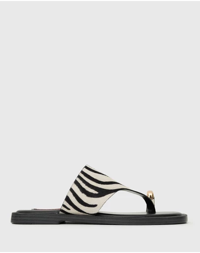 Betts - Dolphin Leather Thong Sandals
