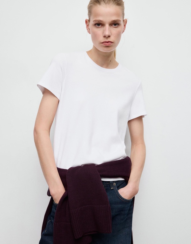 M.N.G - Short-Sleeved Cotton T-Shirt