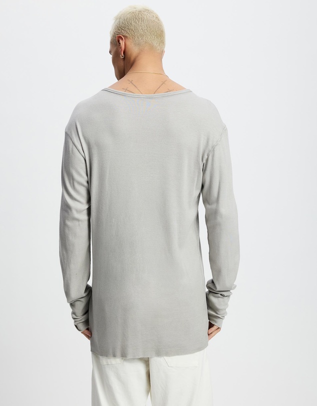 Surrounded By Ghosts - The Gypsum Slim Rib Knit Long Sleeve T-Shirt