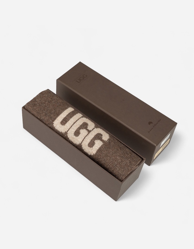 Ozwear Connection Uggs - Ugg Logo Cashmere Aus Wool Woven Scarf