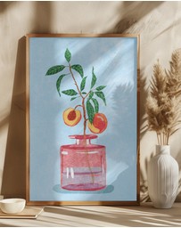 Olive et Oriel - Peach Tree In Vase by Raissa Oltmanns Art Print
