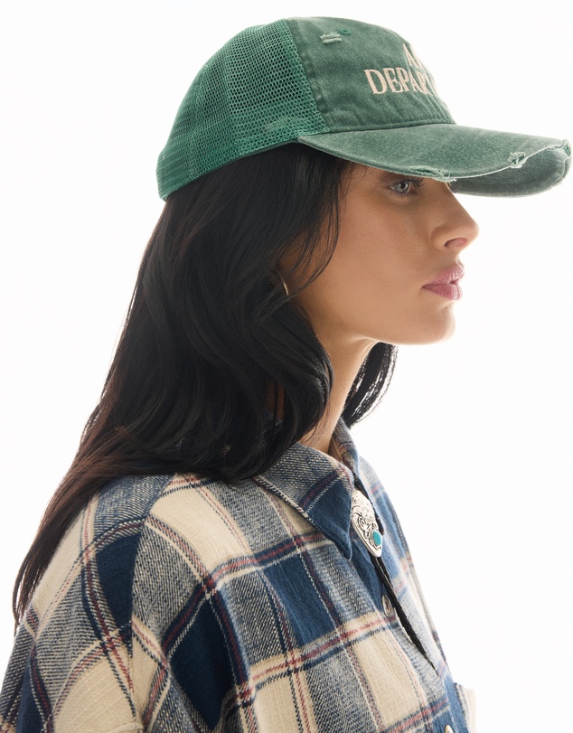 THE TALES - Destroyed Art Department Green Trucker Cap