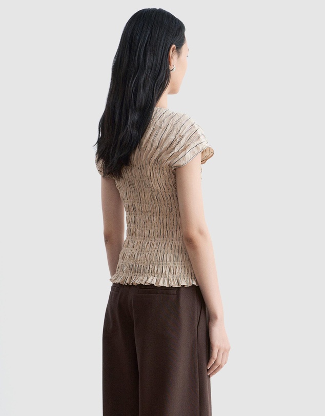 & Other Stories - Smocked Boatneck Top