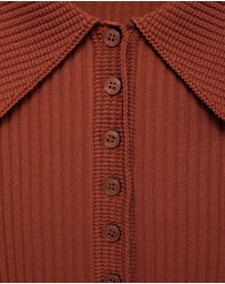 M.N.G - Polo-Neck Ribbed Sweater