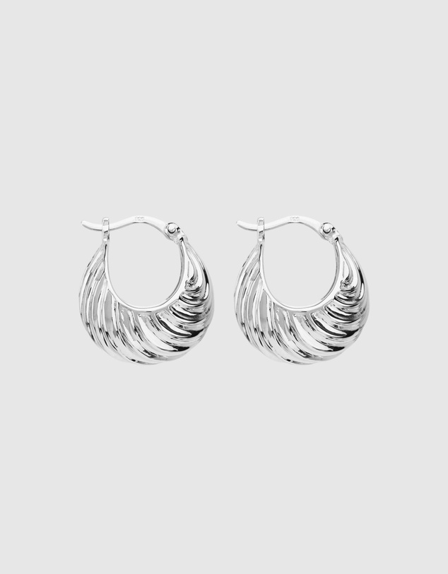 Najo - Cloud Catcher Silver Hoop Earrings