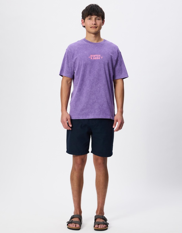 Scotch & Soda - Front Artwork Relaxed-Fit Snow-Washed T-Shirt