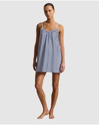Polo Ralph Lauren - Shirting Stripes Cotton Chemise Slip Nightdress