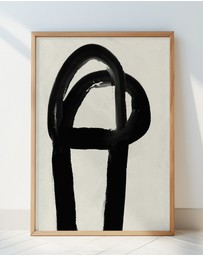 Olive et Oriel - Black Strokes No 2 by Treechild Art Print