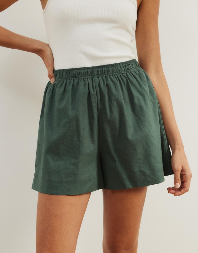 Atmos&Here - Raina Casual Linen Blend Shorts