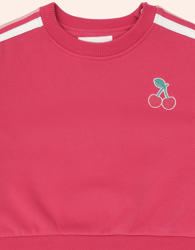 Huxbaby - Cherry Racer Stripe Sweatshirt - Babies-Kids
